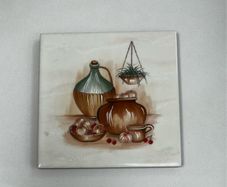 Handmade vintage style tile teapot stand