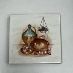 Handmade vintage style tile teapot stand