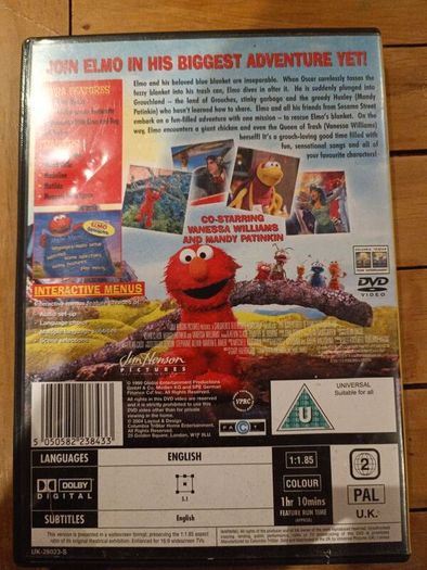 FOR SALE The Adventures of Elmo in Grouchland PAL Region 2 DVD