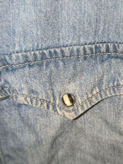 Vintage Mc carthy pearl snap denim shirt size XL
