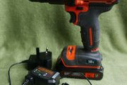 Black and Decker 18V Lithium-ion 2 Gear Hammer Drill  Charger, new Battery