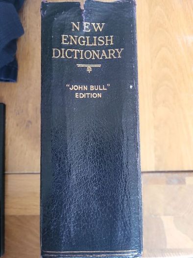 Antique New English Dictionary John Bull Edition 1932 Large Vintage Reference Book