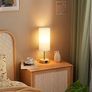 Bedside Lamps Set of 2 Touch Table Lamps with USB-C USB-A Charging Ports, 3 Way Dimmable Bedside Lamp for Bedrooms, Small Touch Lamps for Living Room (Bulb Included Image 2