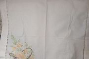 antique hand embroidered table cloth