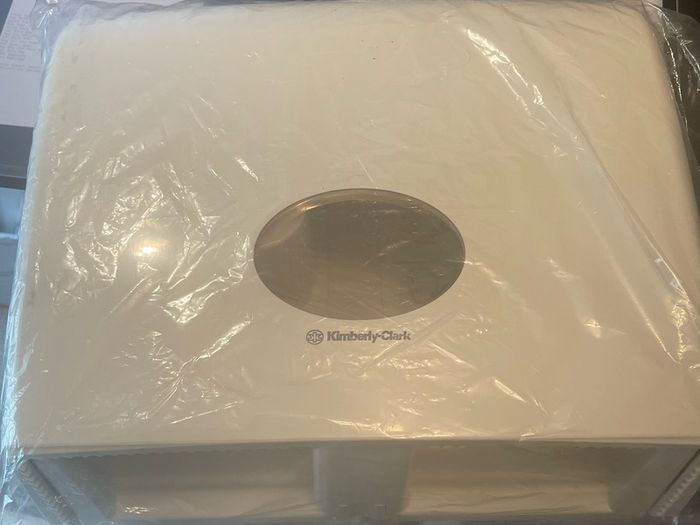 Aquarius Ripple Midi Jumbo Non-Stop Toilet Tissue Dispenser White