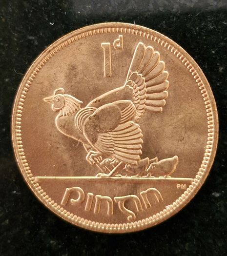 Ireland 1965 Excellent Penny coin