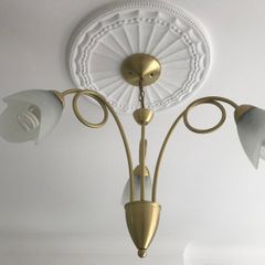 2 Vintage brass ceiling lights, 50 euro each 90 euro for 2.