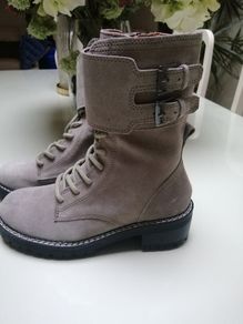 Ladies Leather Suede Biker Boots. Reduced