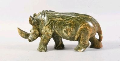 Large handcarved stone Rhino statue