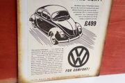 Vw Beetle Irish 1950s Advert Poster Ireland, Irish Memorabilia