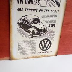 Vw Beetle Irish 1950s Advert Poster Ireland, Irish Memorabilia