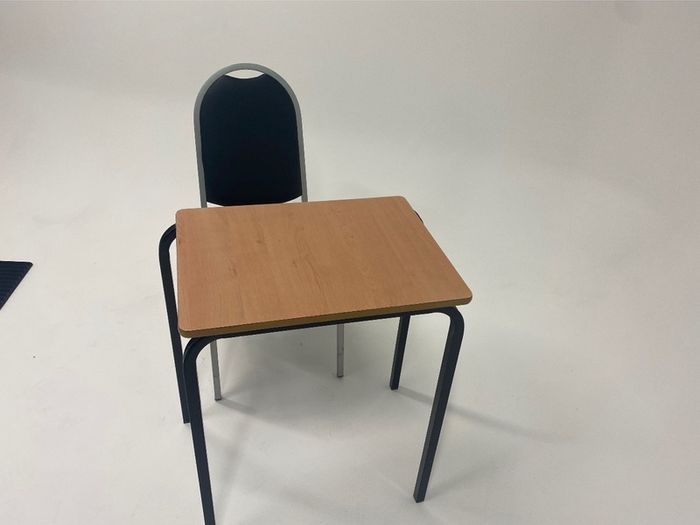 desk and chair