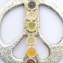 Vintage 925 Silver & Natural Gemstones Multicolor Chakra Pendant Image 4