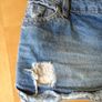 High Leg Denim Shorts Image 2