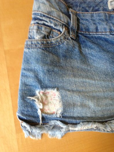 High Leg Denim Shorts