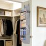 Over the Door Storage, Clear Hanging Organiser with 4 Mesh Side Pockets, Anti Tilt 40 lbs Load Behind Door for Dorm, University Essentials, Room, Bedroom, Kitchen, Light Grey, 5 Shelf, 1 Pack Image 2