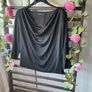 top Bnwt cowl draped neckline top baloot size 12 Image 2