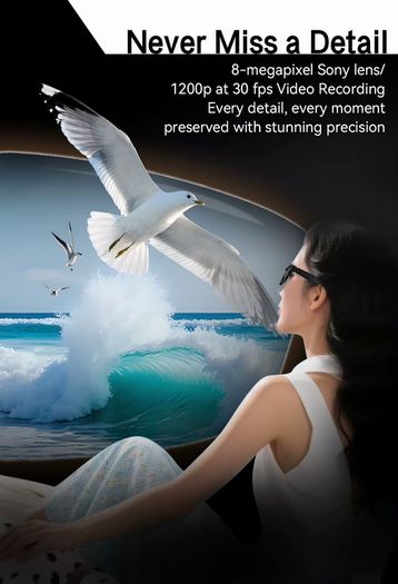 Ai Smart Glasses Multi-Functional Wireless Headphones, 8 Million Pixels Camera, Ai Translation, Chat GTP
