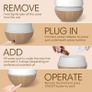 Essential Oil Diffuser, 100ml Small Aromatherapy Ultrasonic Cool Mist Humidifier with Warm White Lights, Auto Shut-Off Function, for Office Home Image 7