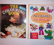 Anti-Colouring Book & Fun Things to Draw. Two for Ten Euro.
