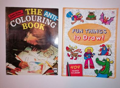 Anti-Colouring Book & Fun Things to Draw. Two for Ten Euro.