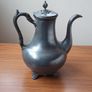 Antique large footed pewter coffee pot by R. Broadhead & Co  Sheffield, England  height 28cm Image 2