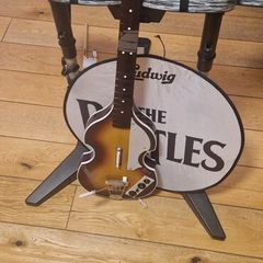 Nintendo Wii beatles rockband drum kit and bass.