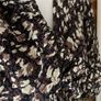 dress FatFace midi v neck 3-4 sleeves  size 16 brown floral pattern black beige BNWT Image 4