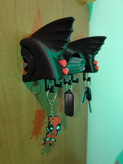 Batmobile Key Holder 3D Printed Wall Organizer