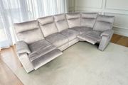 Grey corner recliner sofa