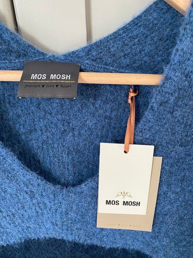 Designer brand mos mosh jumper in navy and airforce blue wool and alpaca and mohair BRAND NEW