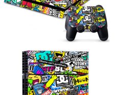 Bombing Graffiti Skin Vinyl Sticker for the PlayStation 4 Console PS4