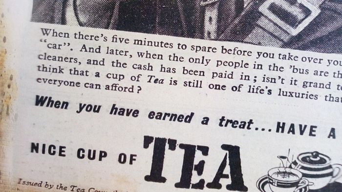 Vintage Irish CIE bus memorabilia Irish tea advertisement Reproduction Advert Poster 1954