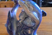 Vintage 3 dolphins ornament