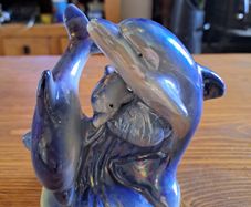 Vintage 3 dolphins ornament