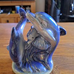 Vintage 3 dolphins ornament