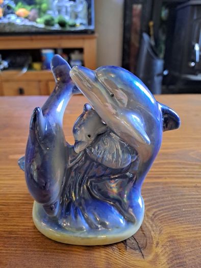 Vintage 3 dolphins ornament