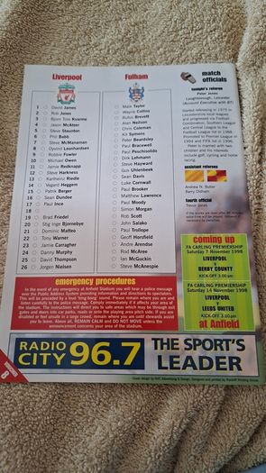 Vintage Liverpool FC Match Programmes 1990's x9