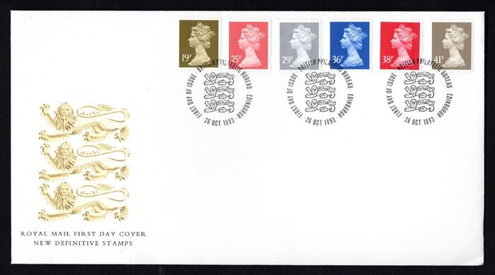 1993 Great Britain New Definitive Stamps Royal Mail Addressed First Day Cover (FDC)