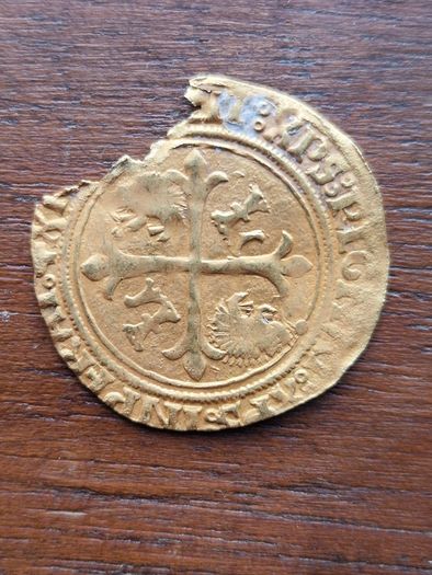 1507 Hammered French Gold Ecu with Porcupine, Louis XII.