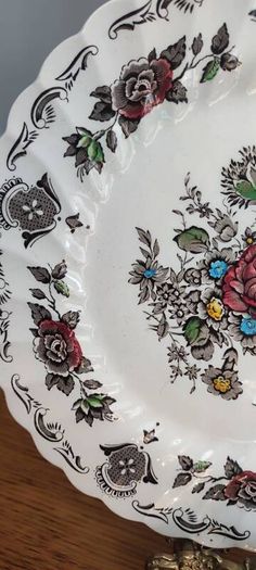 Vintage Myotts Bouquet Plates -Franciscan English Transferware China - Dinner 10 inch