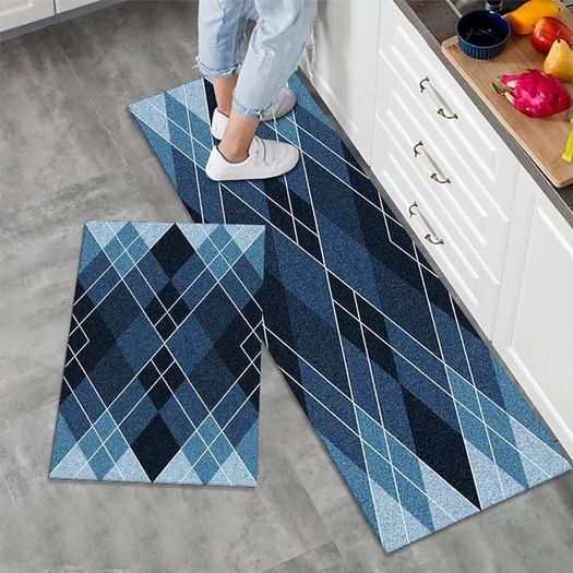 NEW SALE |  2 Pieces Non Slip Kitchen Mat Kitchen Rug Set, Washable Modern Mats and Rugs for Hallway, Dining Room and Entryway, 40x60cm + 40x120cm