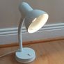 White table lamp with LED bulb Image 3