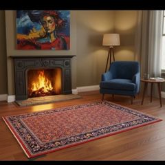 Two Beautiful  Persian Bidjar Hand Knotted Rugs Carpets