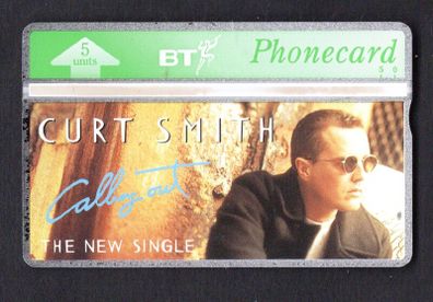 1993 United Kingdom 5 unit British Telecom Curt Smith - Calling Out (Landis & Gyr) Phone card.