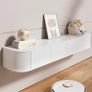 Floating TV Stand Unit with RGB LED Light - 140CM Wall Mounted TV Cabinet with Upgraded Storage & Rounded Edges, Modern TV Media Console for 43-55 Inch TVs Image 2