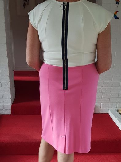 Ladies Dress Regine Pink & Cream