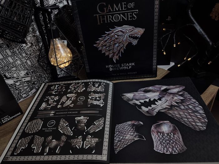 Game of Thrones ! House Stark Direwolf ! 3D Mask & Wall Mount ! 2017 ! by Heritage Of Scotland !