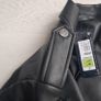 M&S Black  faux leather jacket. Size UK 10 12 M .New Image 4