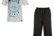 Skateboarder Set - No Fear Graphic T-Shirt &amp; Lonsdale Three Quarter Length Tracksuit Bottoms (Both Medium &amp; Brand New &amp; Tagged)